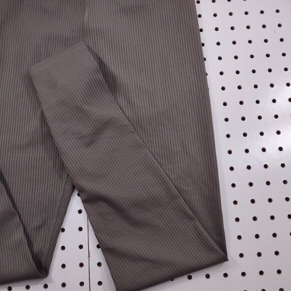 Girlfriend Collective Olive Green Ribbed Highwaisted Leggings, Size Small - Picture 5 of 9